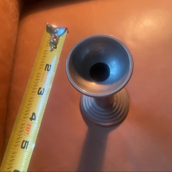 Silver metal candlestick holder candle holder - Picture 5 of 8